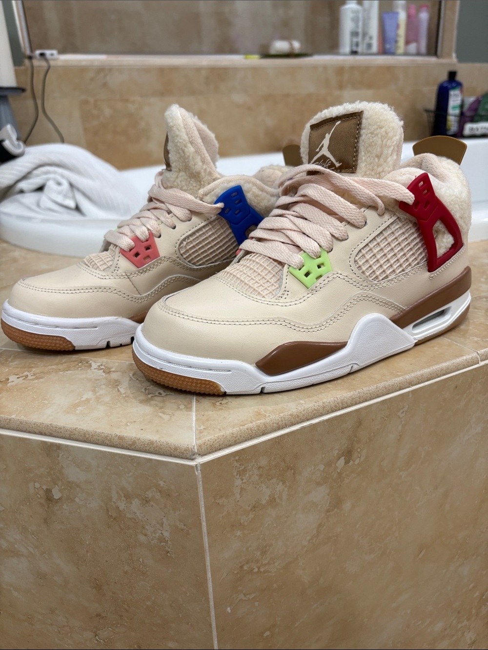 Where the wild things areKids Beige Multicolor Basketball Sneakers - Jordan